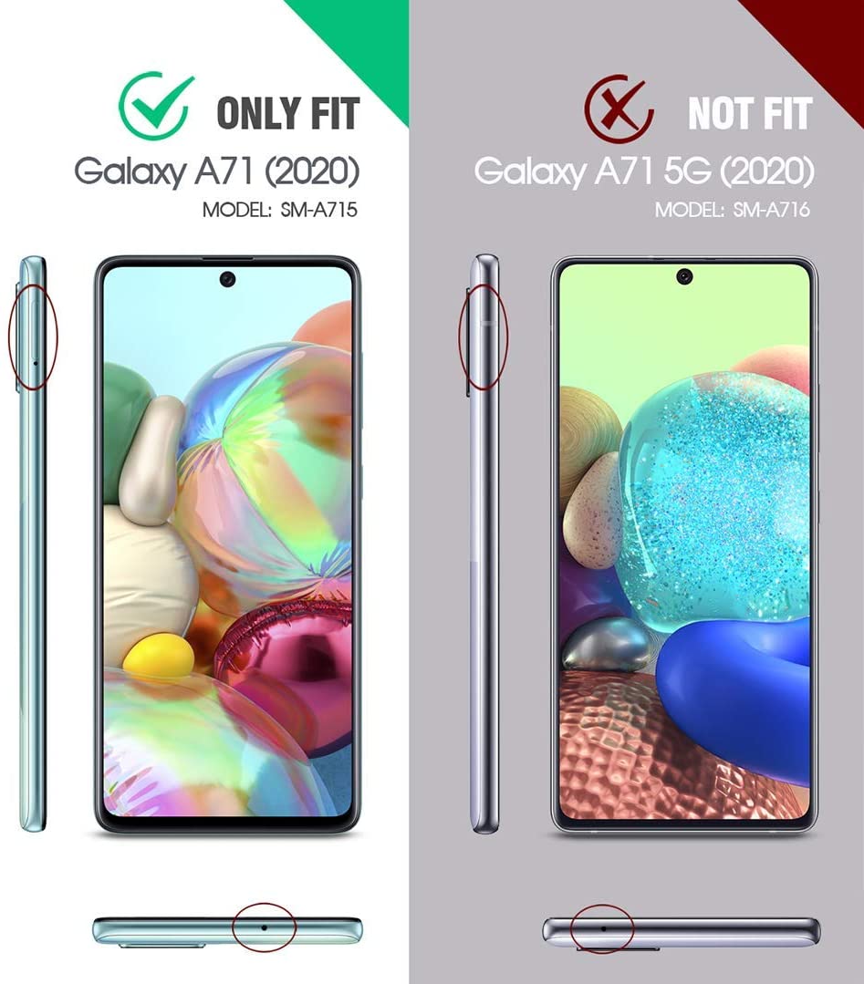 Samsung Galaxy A71 (4G) Case, PU Leather Wallet Phone Bag Cover for Galaxy A71 - Flower Butterfly