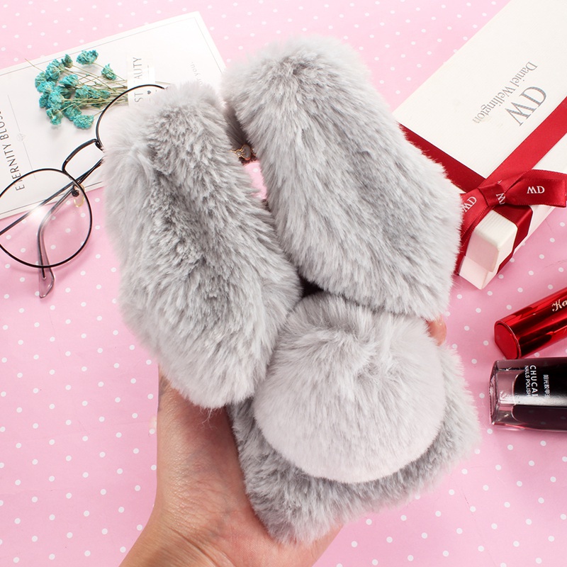 Fluffy rabbit ear For Samsung Galaxy S7 Edge Case S8 Plus S9 Plus Galaxy S10 Plus S10E S10 Lite S20 Plus S20 Ultra Galaxy S20 Fan Edition/S20 Lite/S20 FE 2022 Case