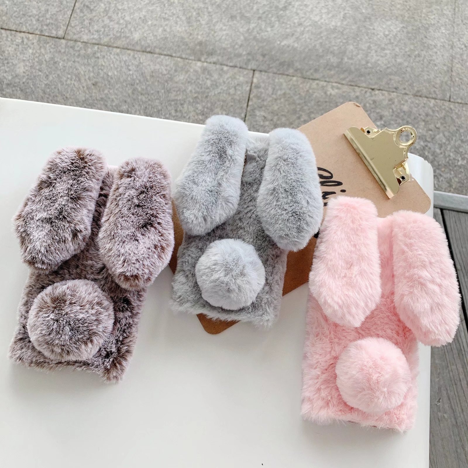 Fluffy rabbit ear For Samsung Galaxy S7 Edge Case S8 Plus S9 Plus Galaxy S10 Plus S10E S10 Lite S20 Plus S20 Ultra Galaxy S20 Fan Edition/S20 Lite/S20 FE 2022 Case