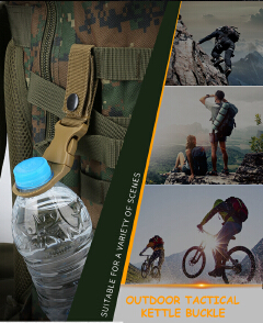Outdoor Waterbottle buckle hook Nylon Webbing Buckle Hook Climb Carabiner Belt Backpack Hanger Camp Water Bottle Holder Clip