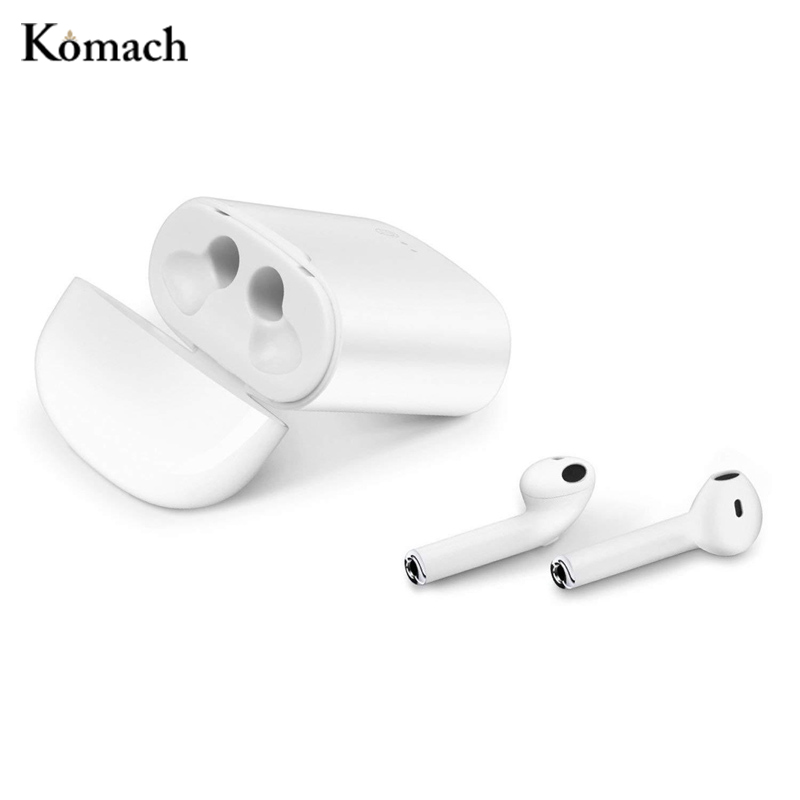 Komach Bluetooth Earphones Wireless Earbuds Sport Handsfree Earphone Cordless Earpiece Charging Box