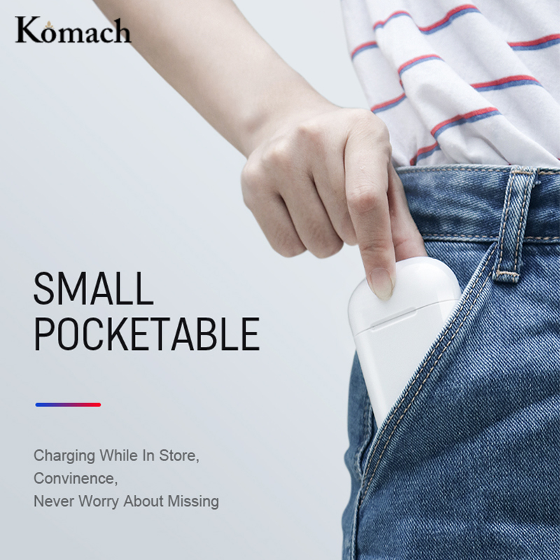 Komach Bluetooth Earphones Wireless Earbuds Sport Handsfree Earphone Cordless Earpiece Charging Box
