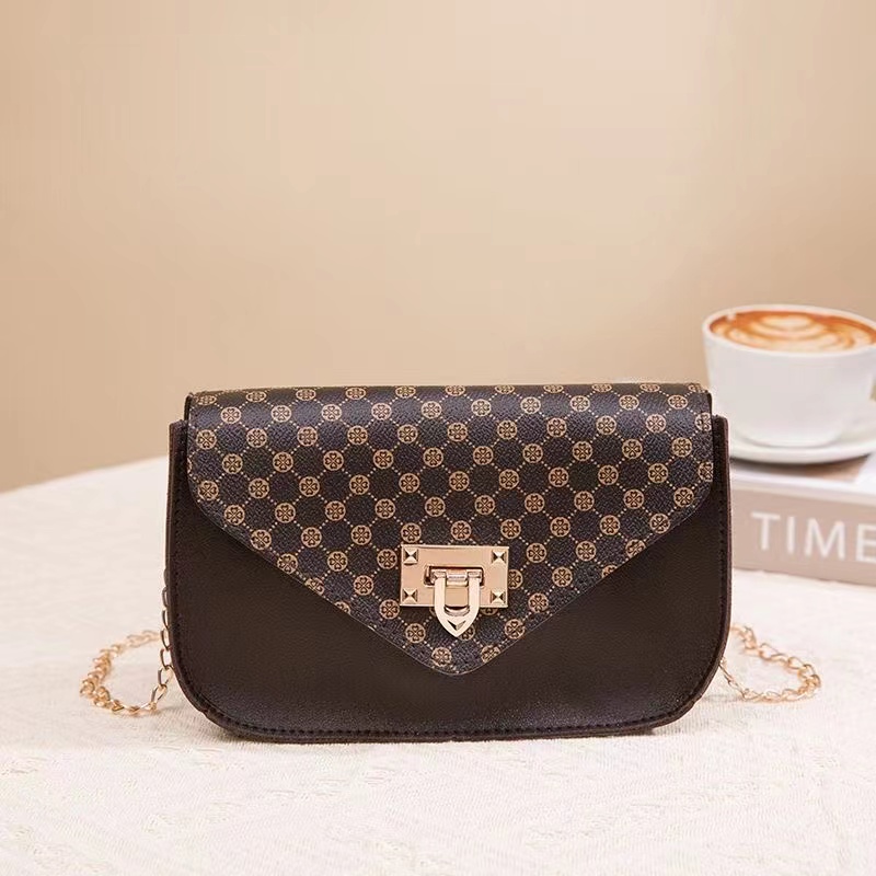 Fashion Small Handbag Women Shoulder Bags 2023 New Luxury Casual Clutch Bag PU Crossbody Flower Printed Bag for Women Small Messenger Chain Bag Flap Designed Bag