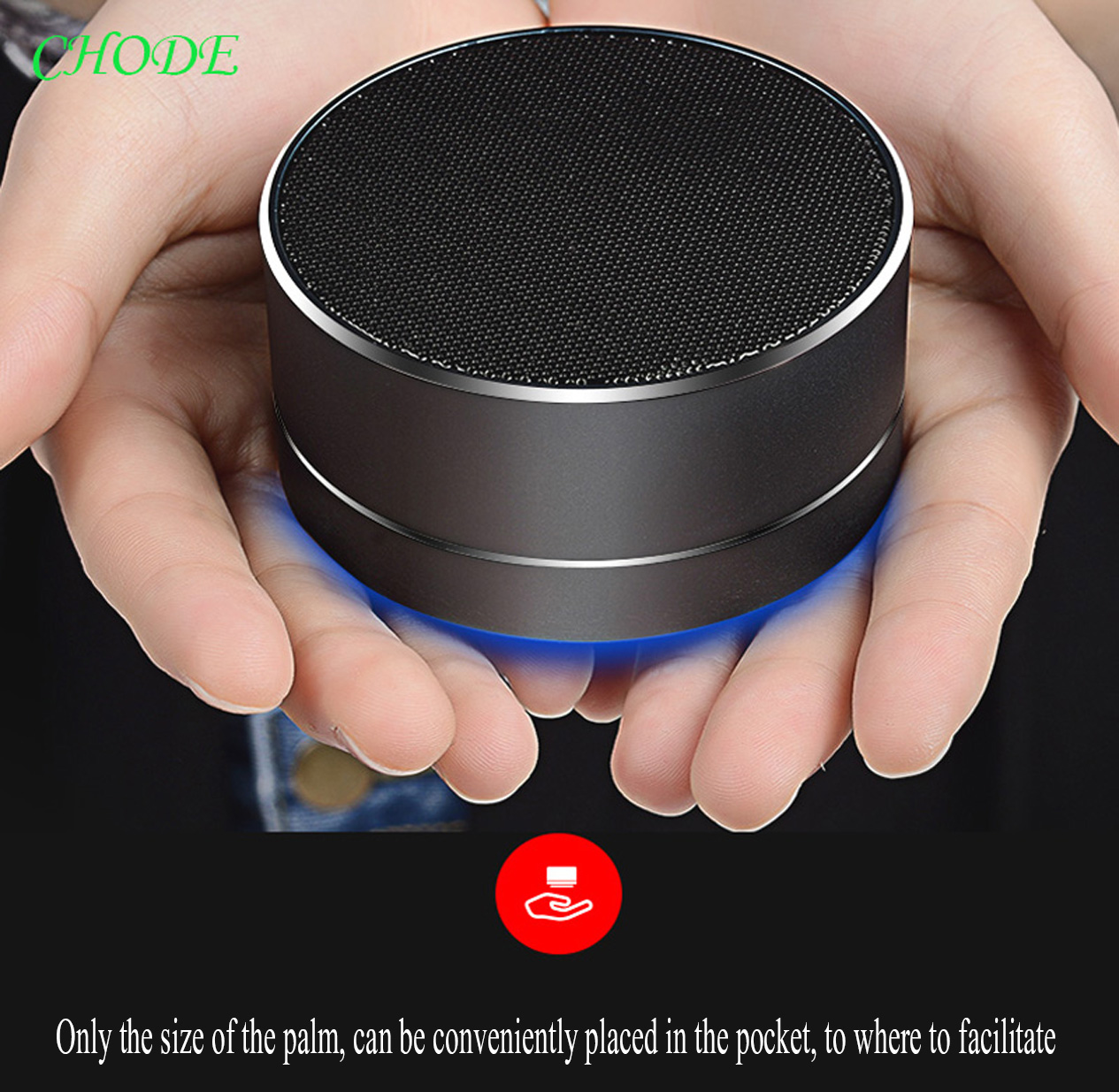 Shevi Wireless Bluetooth Speaker Mini Portable Subwoof Sound with Mic Support TF Card FM Radio AUX