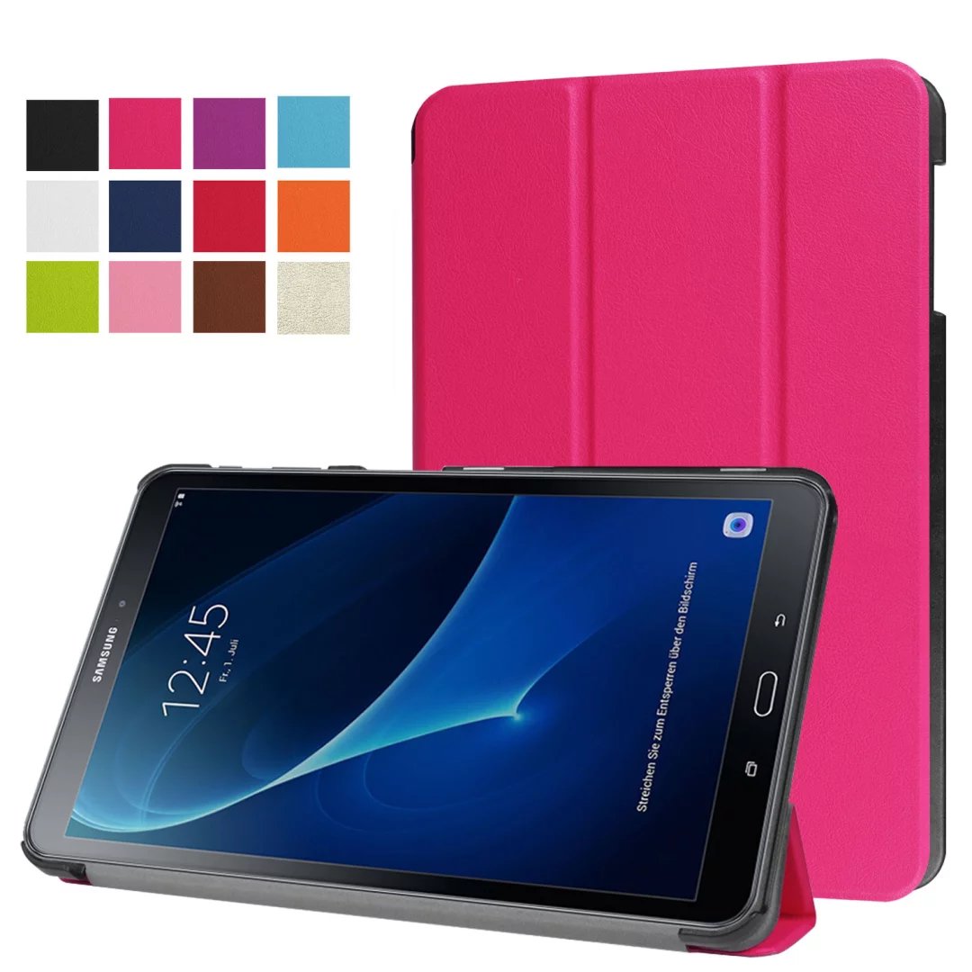 10.1" PU Transparent Case Tablets Cover Hard Smart Cover Ultra Slim for Samsung TAB A 10.1 T580N