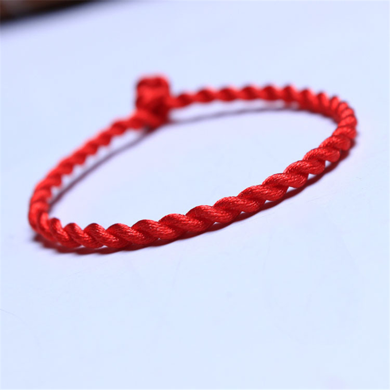 Handmade Jewelry Red Rope Bangle Lucky Bracelets for Women and Men on Hands or Legs