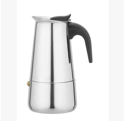 Household Stainless Steel Espresso Mocha Maker Stovetop Coffemaker 100ml 2 Cups Coffee Pot