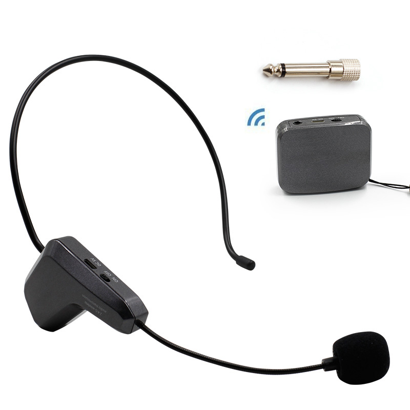Professional 2.4G Dynamic Wireless Head-mounted Headset Microphone Flexible Voice Amplifier