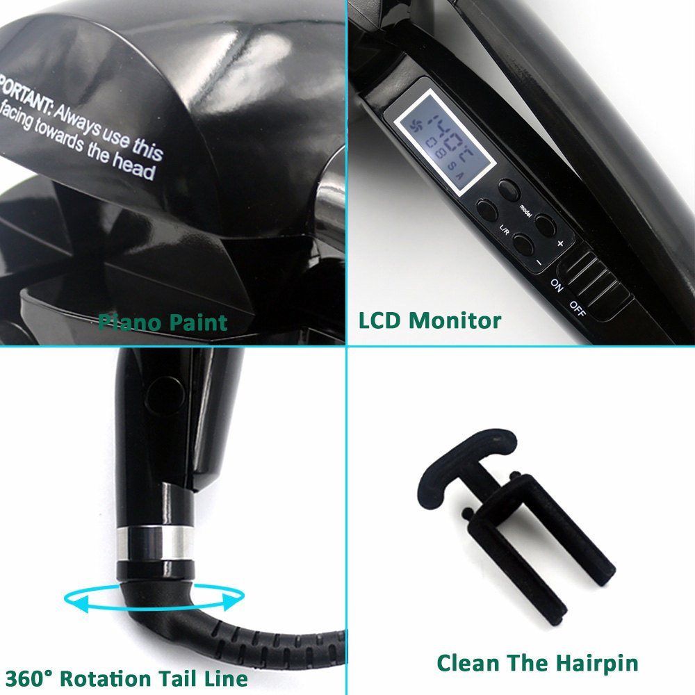 Automatic Hair Styling Curling Curler Iron Roller Tool LCD Machine Ceramic Waver