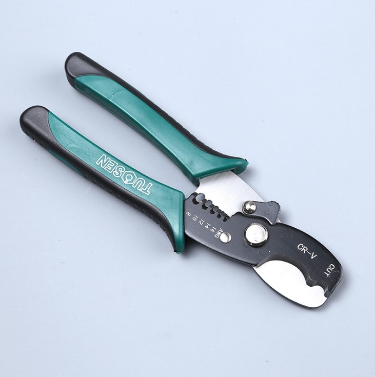 8" Multifunction Wire Strippers Cutters for Super Fine Thin Cable Awg 8 10 12 14 16 ,Plier