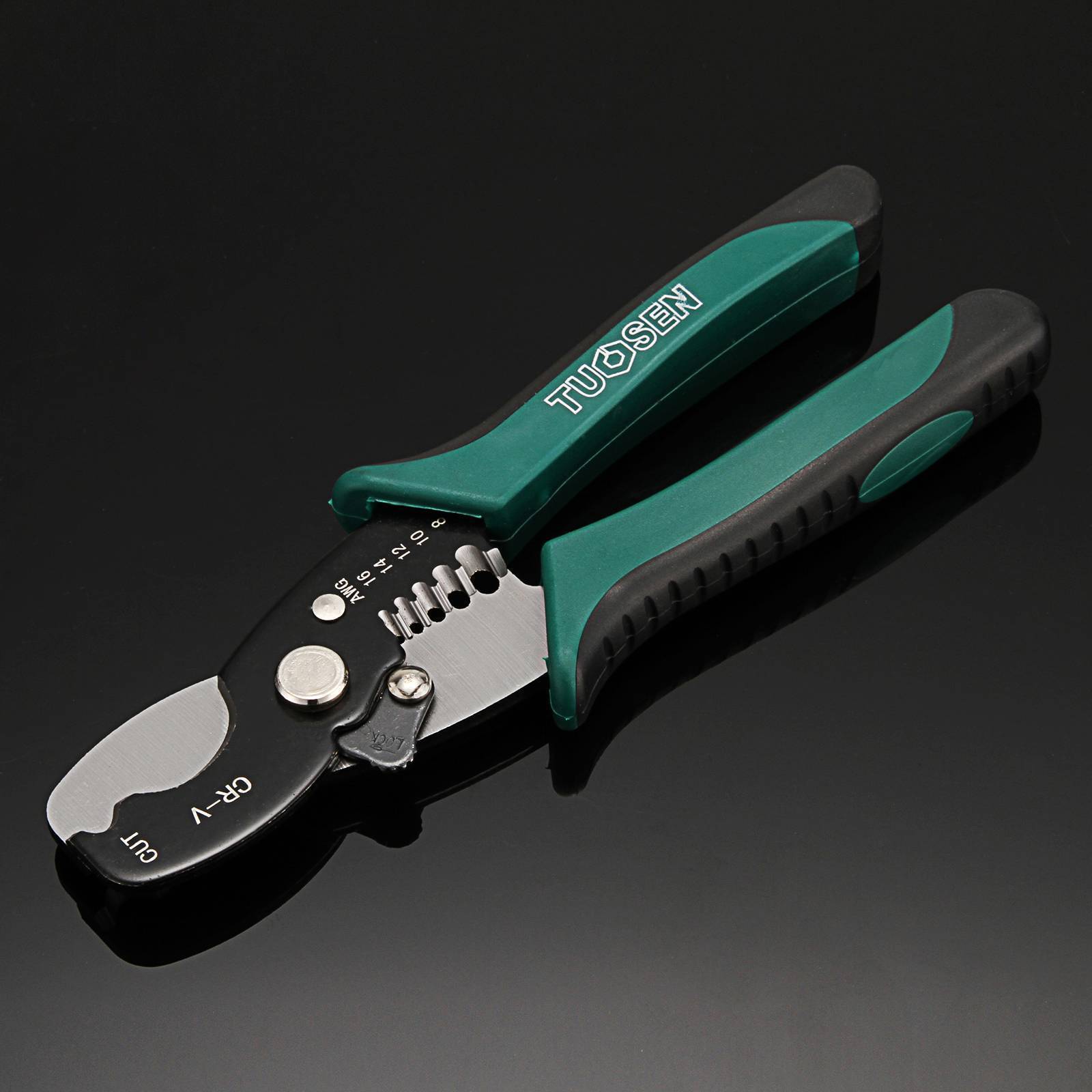 8" Multifunction Wire Strippers Cutters for Super Fine Thin Cable Awg 8 10 12 14 16 ,Plier