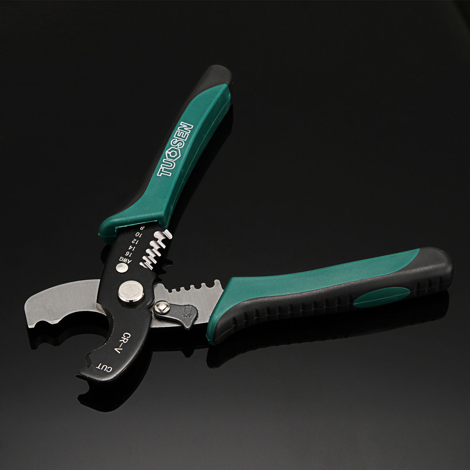 8" Multifunction Wire Strippers Cutters for Super Fine Thin Cable Awg 8 10 12 14 16 ,Plier
