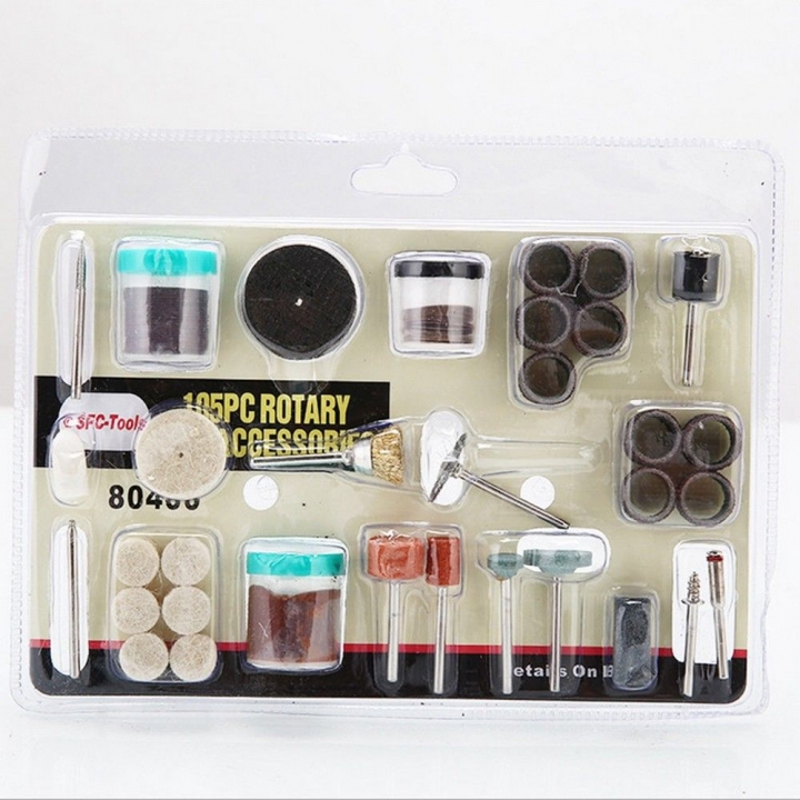 105Pcs Electric Rotary Grinder Polishing Sanding Engraving Tool Accessory Set