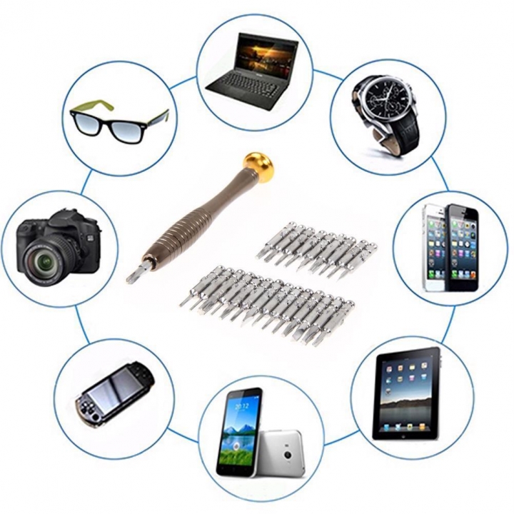 25-in-1 Cell Phone Repair Tools Set Precision Torx Screwdriver for iPhone Laptop Cellphone
