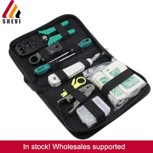 Portable LAN Network Repair Tool Kit tester 11 pcs/set RJ45 RJ11 RJ12 CAT5 CAT5e