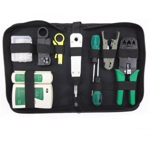 Portable LAN Network Repair Tool Kit tester 11 pcs/set RJ45 RJ11 RJ12 CAT5 CAT5e