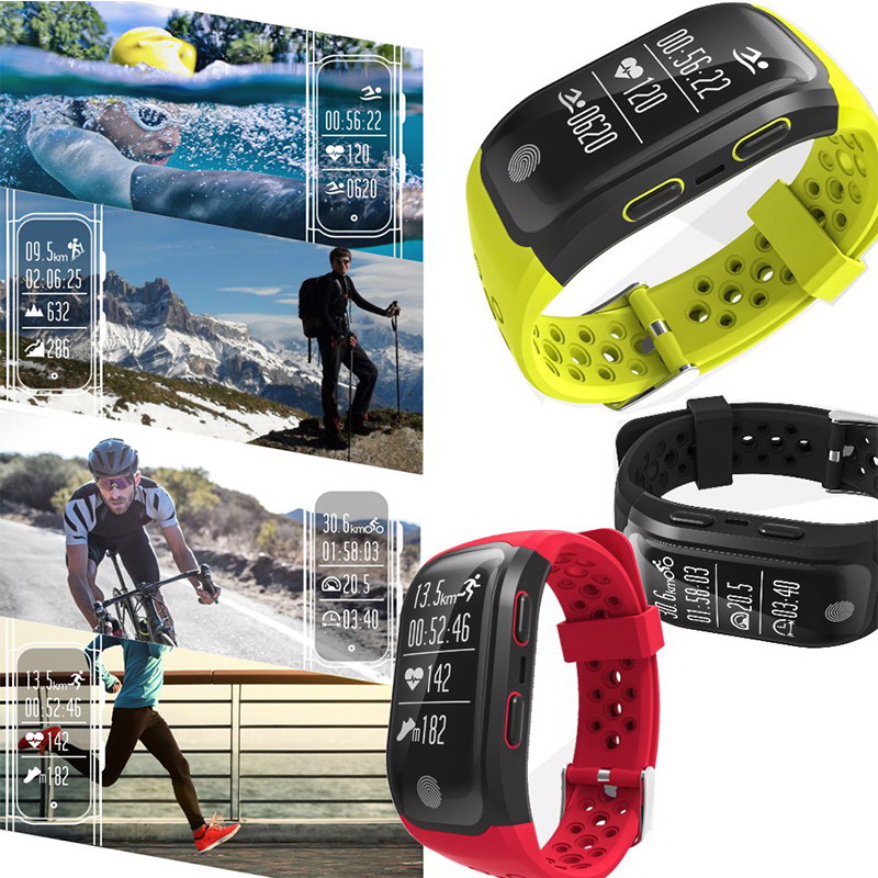 Fitness Tracker S908 GPS Running Watch Heart Rate Sleep Monitor Reminder IP68 Waterproof Wristband