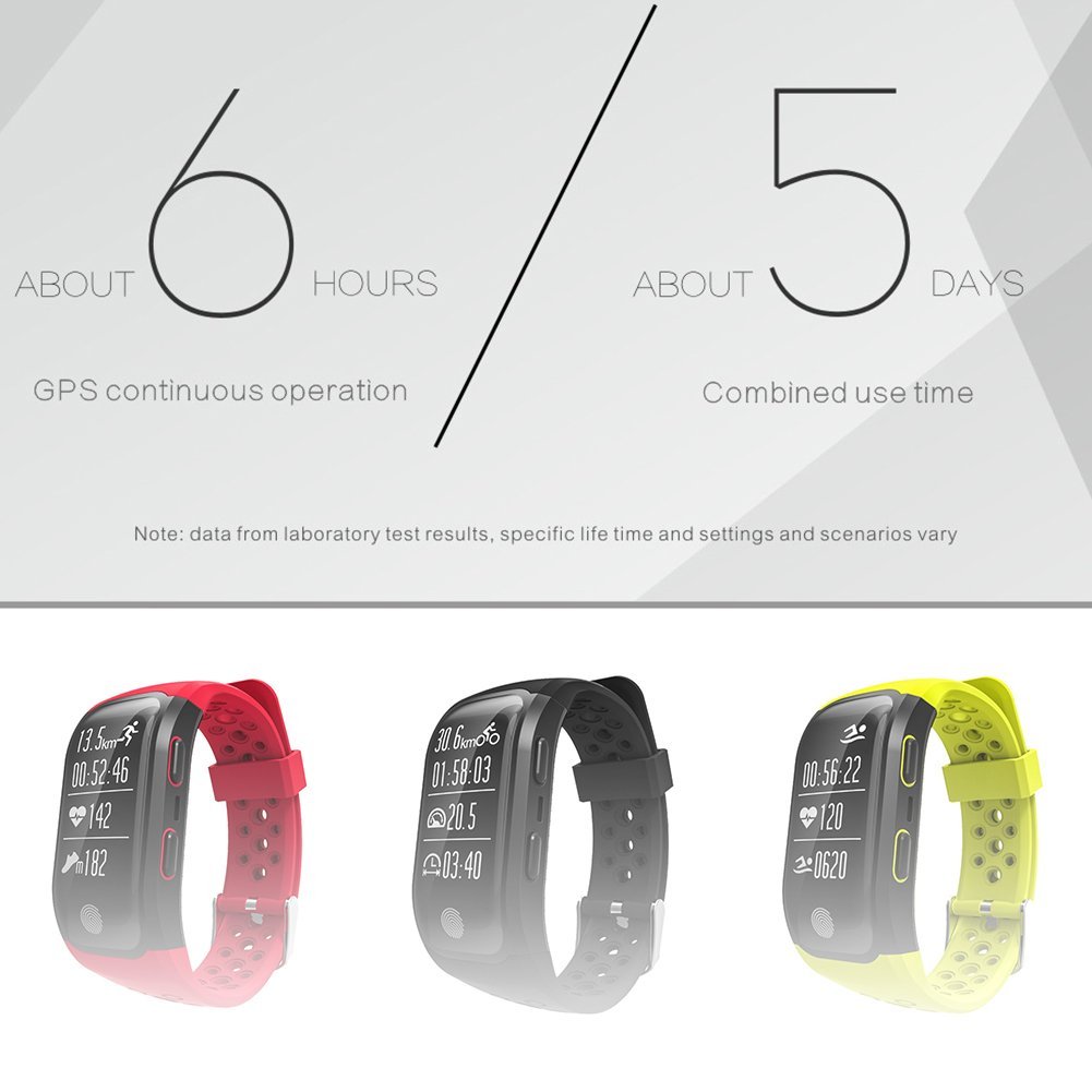 Fitness Tracker S908 GPS Running Watch Heart Rate Sleep Monitor Reminder IP68 Waterproof Wristband