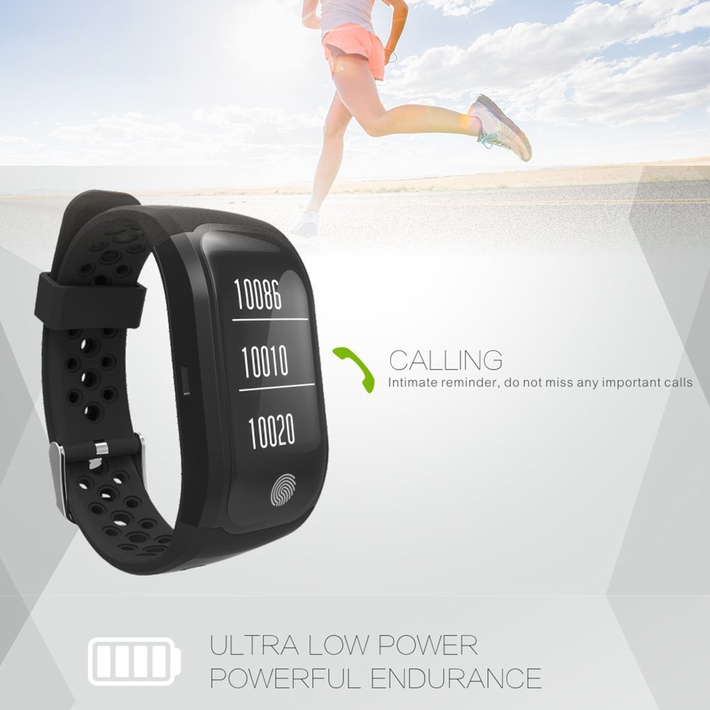 Fitness Tracker S908 GPS Running Watch Heart Rate Sleep Monitor Reminder IP68 Waterproof Wristband
