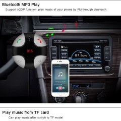 Universal FM Transmitter Bluetooth Car Kit MP3 Player Wireless Modulator LED Display USB Charger