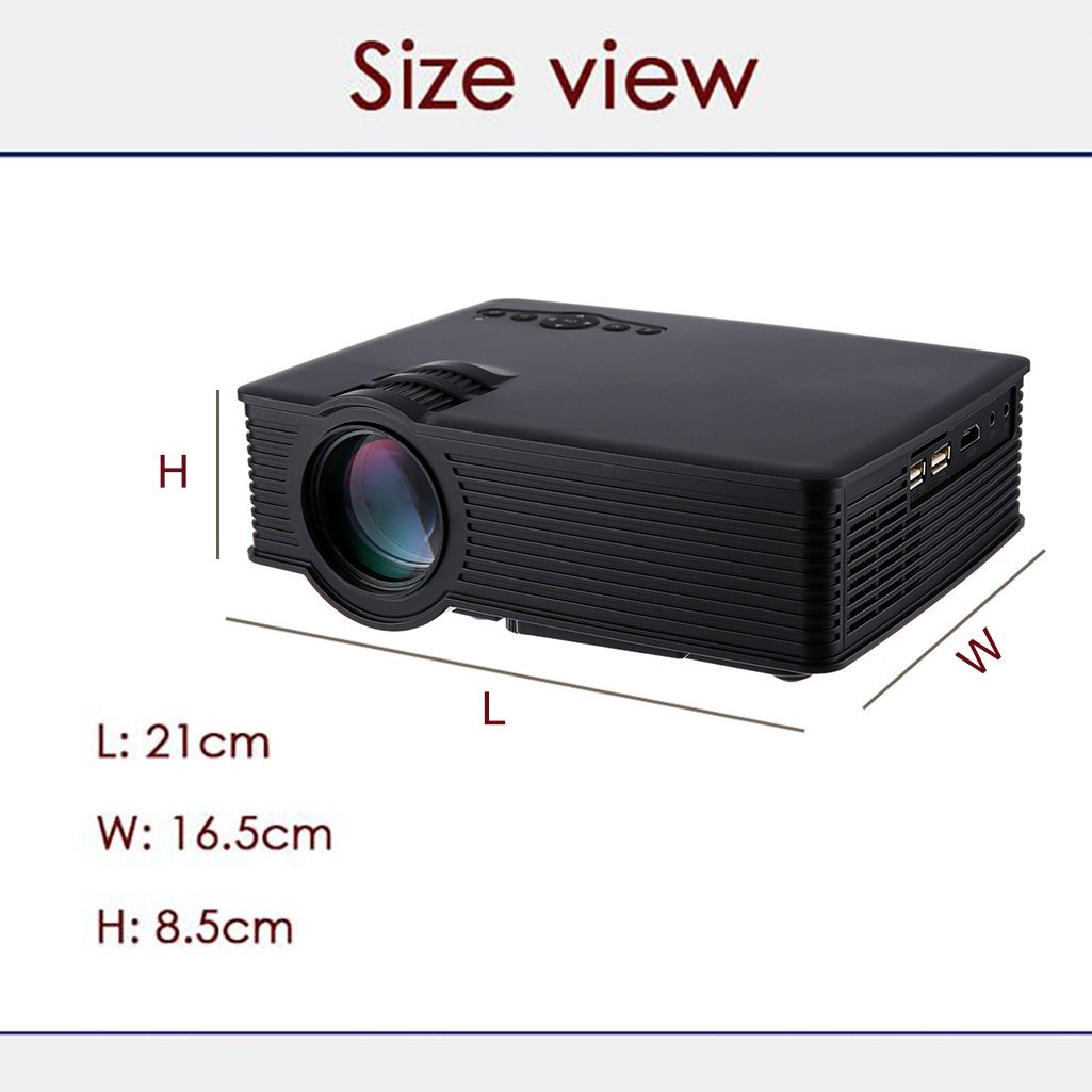 GP-9 HD WIFI Home Mini Portable LED Projector Multimedia Player Wireless Support USB SD HDMI AV
