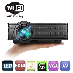 Wireless Wifi Mini Video Hometheater Projector for iphone,HD 1080P Support HDMI USB SD VGA AV