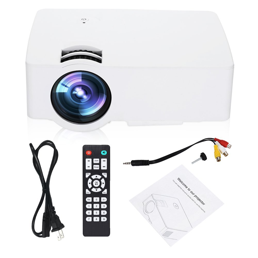 Home Video Projector E08 LCD Family Theater Projector Portable Multimedia 1500 Lumens