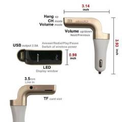 Wireless FM Transmitter Modulator Bluetooth Car Charger AUX Hands Free Music Mini MP3 Player SD USB