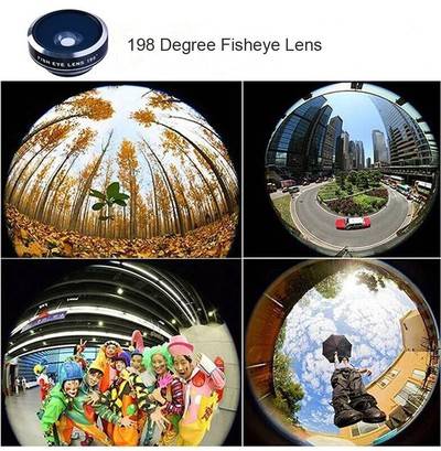 4 in 1 Camera Lens 8x Lens Fisheye+Wide Angle Macro Lens Camera shot for iPhone Samsung Galaxy