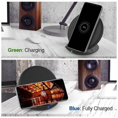 Fast Charger Wireless Foldable Charging Pad  Stand for Galaxy Note 5/S6/S6 Edge/ S7/S8/iPhone X/8