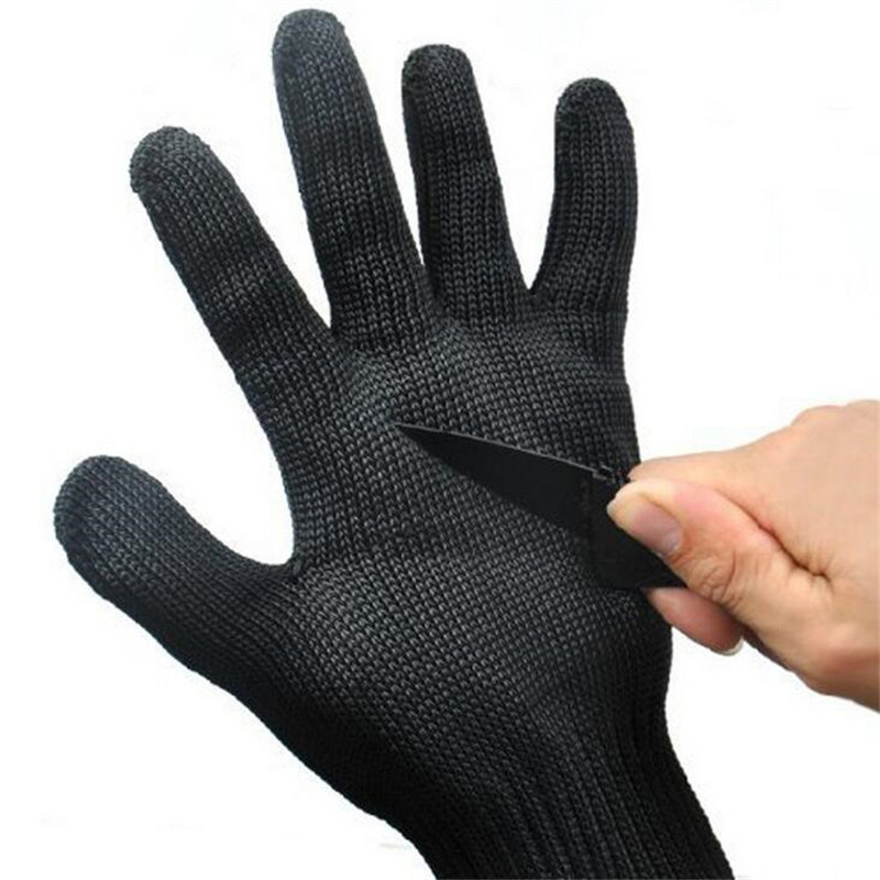 1Pair Working Safety Gloves Cut Resistant Protective Stainless Steel Wire Anti-Cutting Gloves