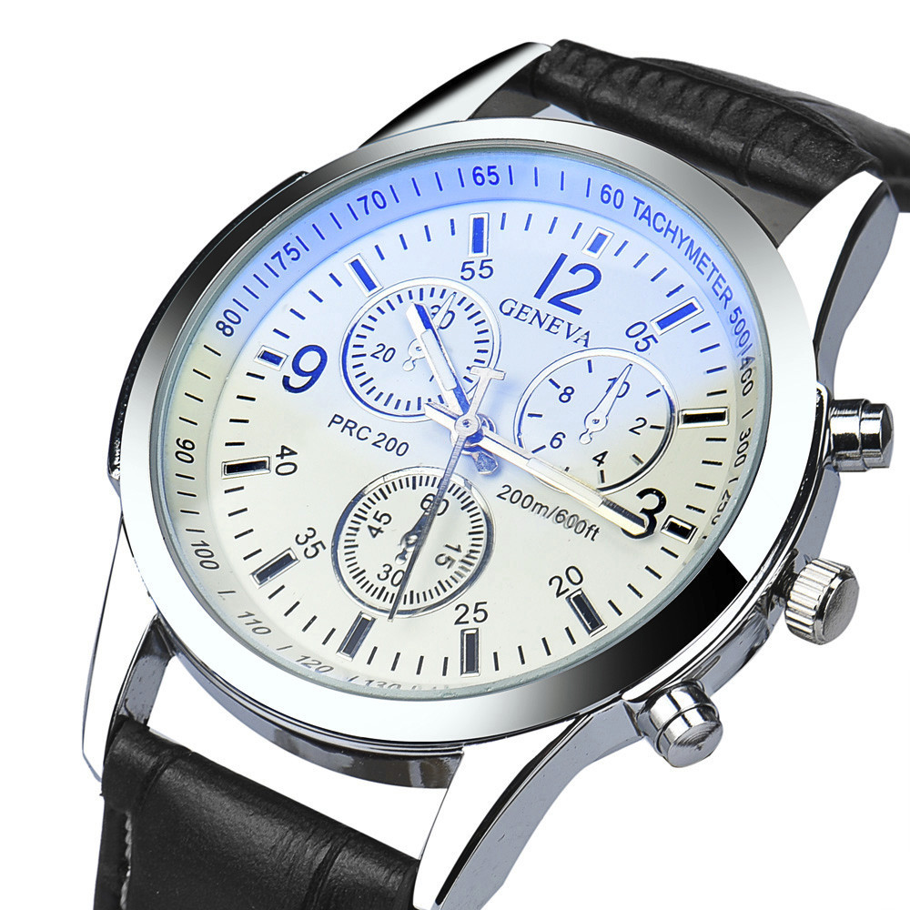 Hot Luxury Fashion Leather Mens Analog Watches Men's Watch Male Quartz Clock Business Watch