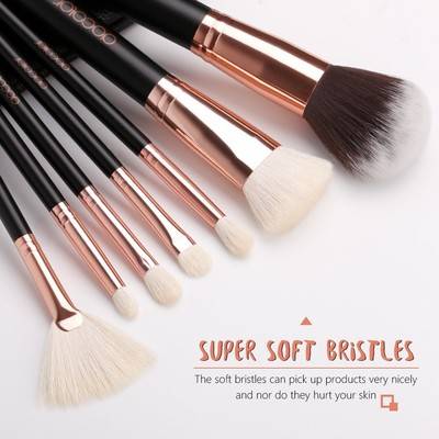 15 PCS Makeup Brush Set Natural Hair Blending Blush Face Powder Brush Make up Brush Kit with bag