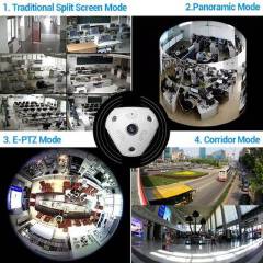 360 Panoramic Wireless IP Camera Audio Video WiFi 3 Megapixel HD Fish-eye Lens Wide Angle 10m Night