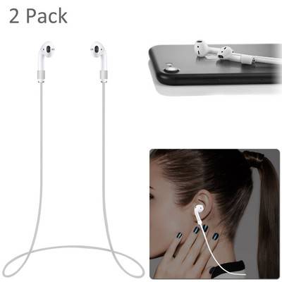 2 Pack AirPods Strap Silicone Sport Strap Airpod Connector Cable Apple Airpods Anti Lost Strap
