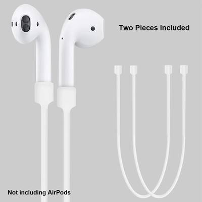 2 Pack AirPods Strap Silicone Sport Strap Airpod Connector Cable Apple Airpods Anti Lost Strap