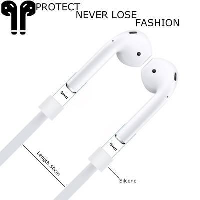 2 Pack AirPods Strap Silicone Sport Strap Airpod Connector Cable Apple Airpods Anti Lost Strap