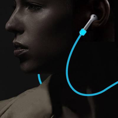 2 Pack AirPods Strap Silicone Sport Strap Airpod Connector Cable Apple Airpods Anti Lost Strap