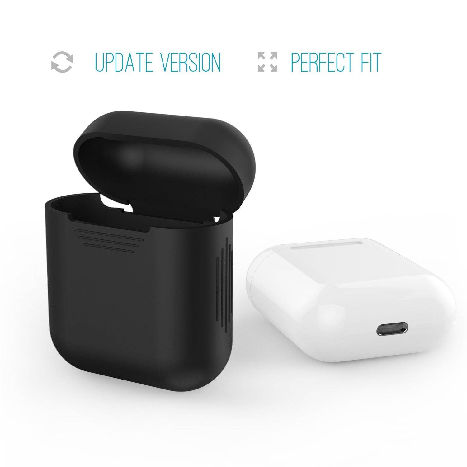 [Upgraded Version] AirPods Silicone Case Shock Proof Protective Cover for Apple AirPods