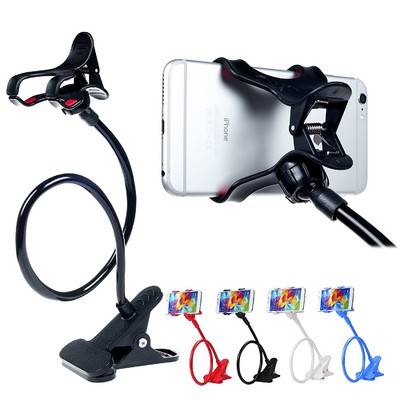 Plastic Flexible Long Arms Gooseneck Clip Clamp Stand Universal Cell Phone Holder