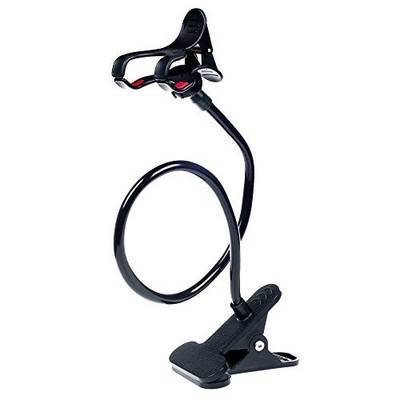 Plastic Flexible Long Arms Gooseneck Clip Clamp Stand Universal Cell Phone Holder