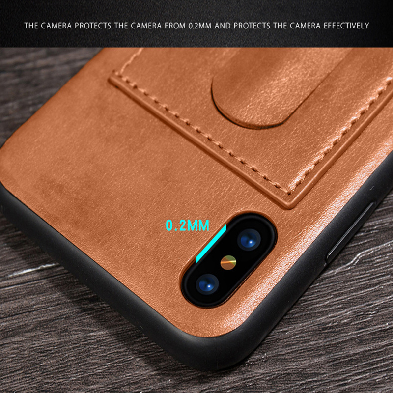 For iPhone X 7 8 Plus 6 6s Plus Case Cover Card Pocket Wallet Leather Magnetic Stand Protection