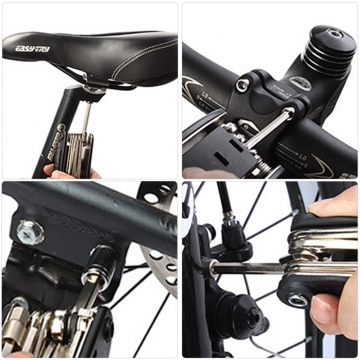 16-in-1Multi Function Folding Bike Bicycle Cycling Mechanic Combination Repair Tool Kits Set