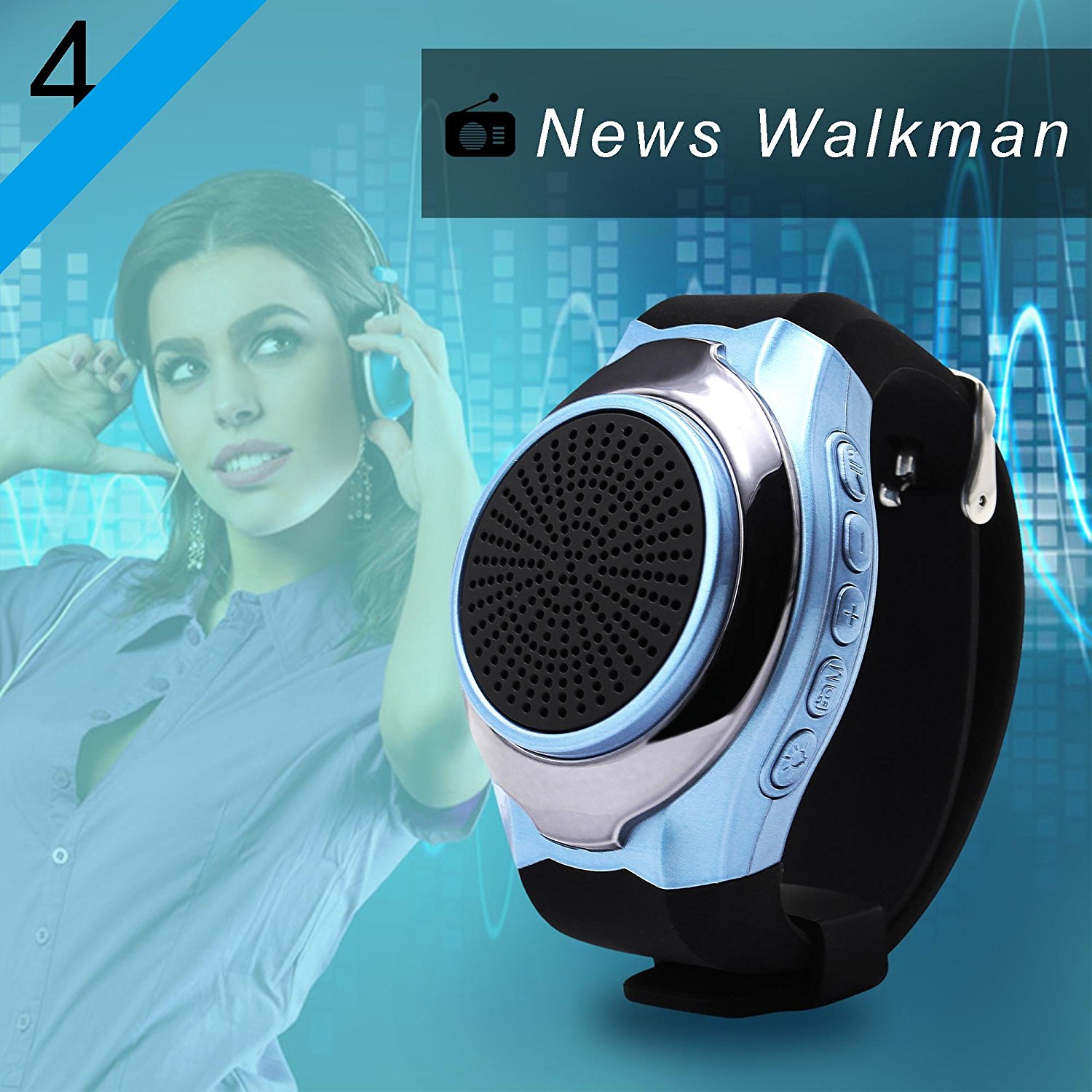 Upgrade Fashion Portable Wireless Bluetooth Speaker Watch,fitness tracker Bracelet