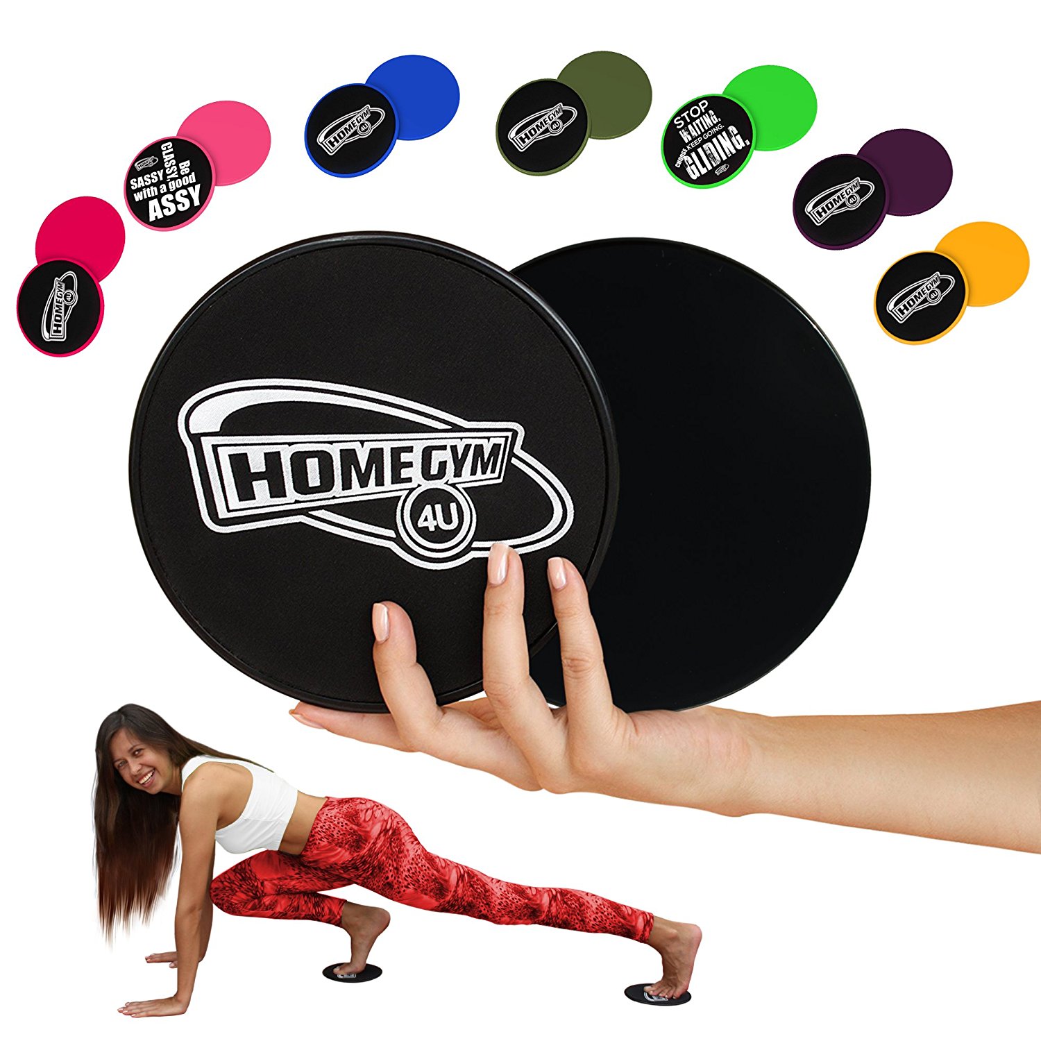 Fitness tracker Gliding Discs Core Exercise Sliders - Core Sliders for A Full Body Workout, Set of 2