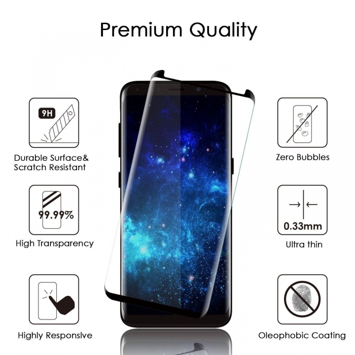 (2pack)Samsung Galaxy S8 / S8 Plus Tempered Glass Screen Protector, Ultra-Clear Hartser 9H Hardness