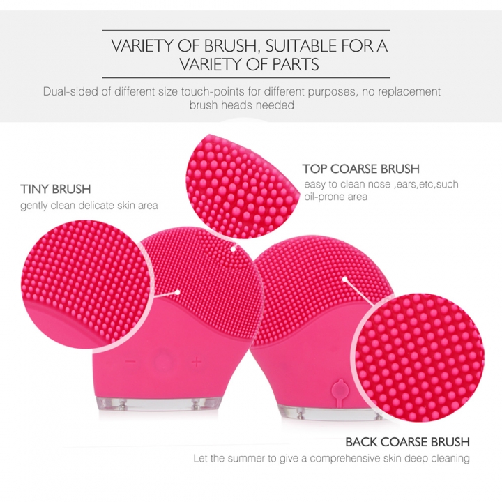 Electric Face Cleanser Vibrate Pore Clean Silicone Cleansing Brush Massager Facial Skin Care