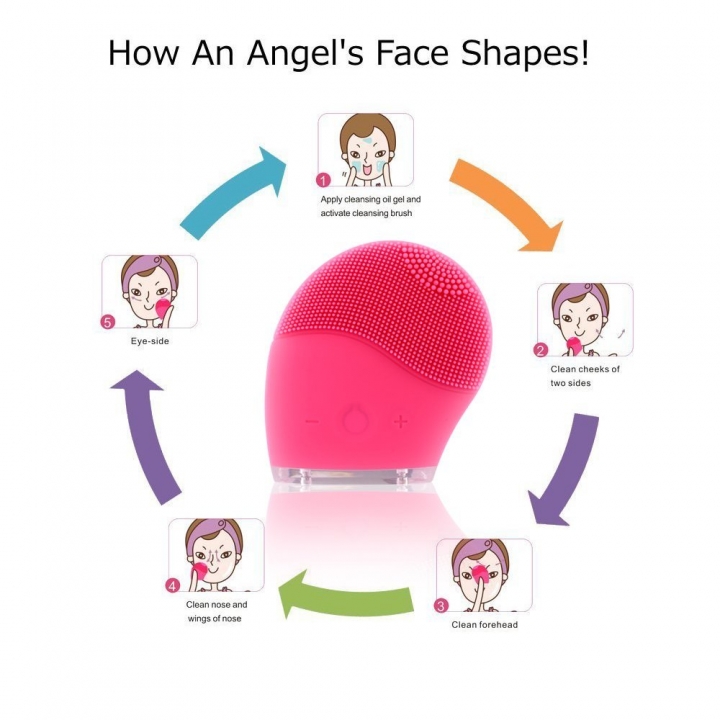 Electric Face Cleanser Vibrate Pore Clean Silicone Cleansing Brush Massager Facial Skin Care