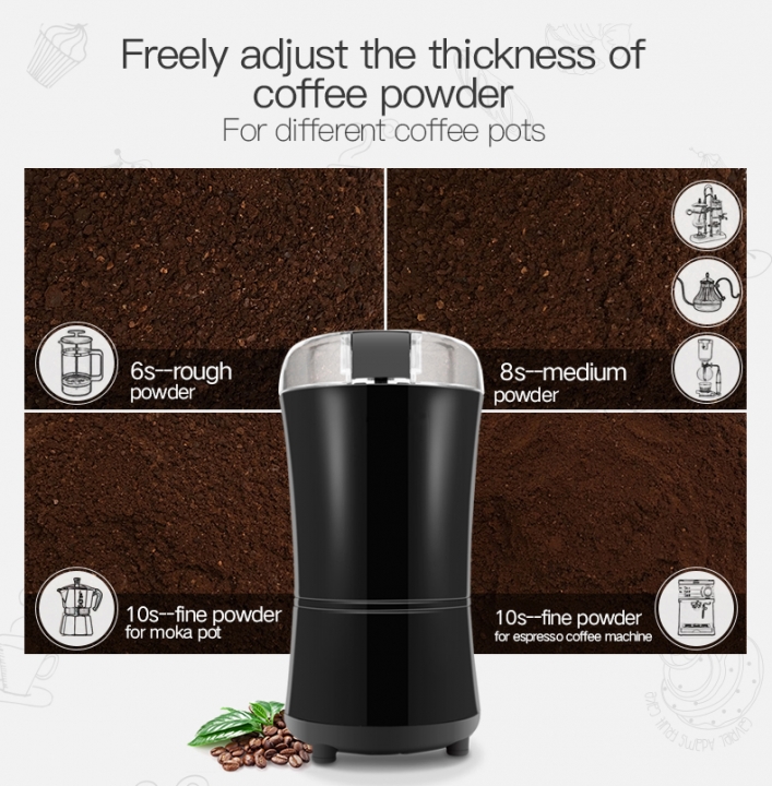 Powerful Electric Coffee Grinder Mini Kitchen Salt Pepper Mill Spice Nuts Seeds Bean Grinder Machine