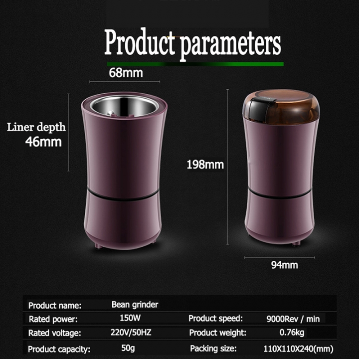 Powerful Electric Coffee Grinder Mini Kitchen Salt Pepper Mill Spice Nuts Seeds Bean Grinder Machine